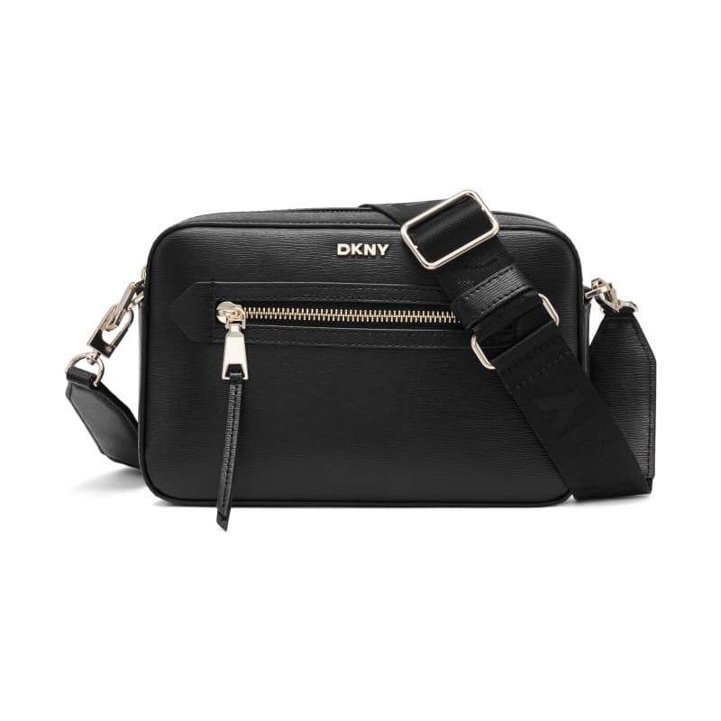 Sac à Main DKNY Bryant Ave en Cuir Noir et Doré - Image 1