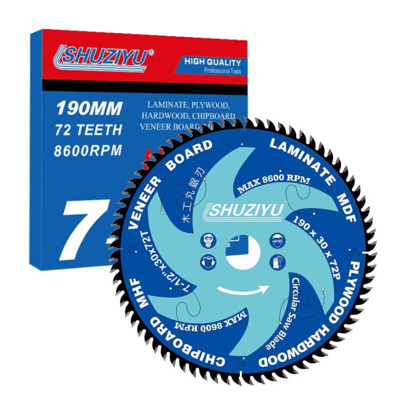 Lame de Scie Circulaire LSHUZIYU 190mm 72T pour Bois - Image 1