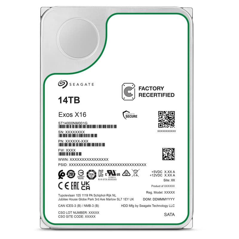 Disque Dur Seagate Exos X16 14 To - SATA 6Gb/s 7200 RPM - Image 1
