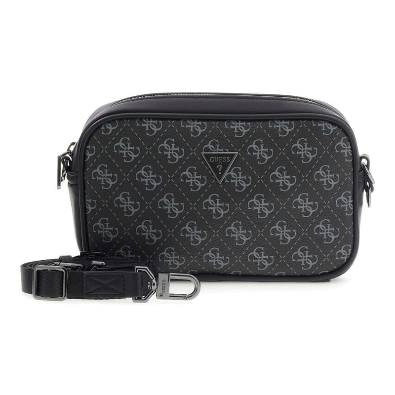 Sac à épaule GUESS Milano Camera Bag en cuir noir - Image 1