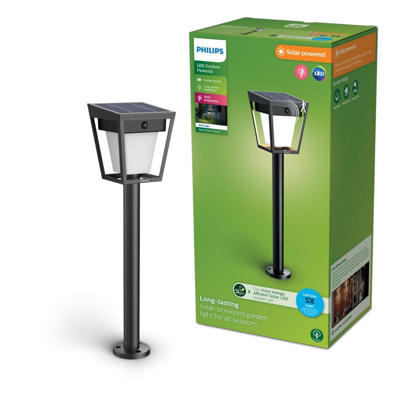 Philips Nissa Borne Extérieure LED avec Capteur - Noir - Image 1