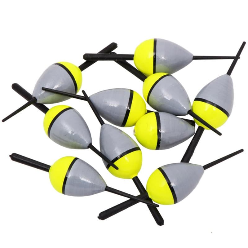 Lot de 10 Flotteurs de Pêche Lumineux en Liège LSHEL - Image 1