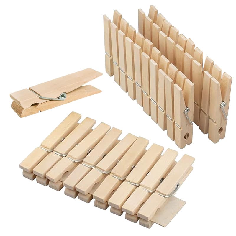 Pinces à Linge Miniatures en Bois KUBDPQOR - Lot de 30 - Image 1