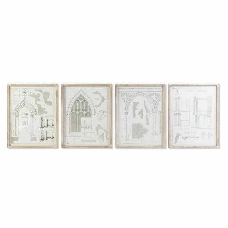 Cadre DKD Home Decor 50 x 2 x 65 cm Néoclassique (4 Pièces) - Image 1