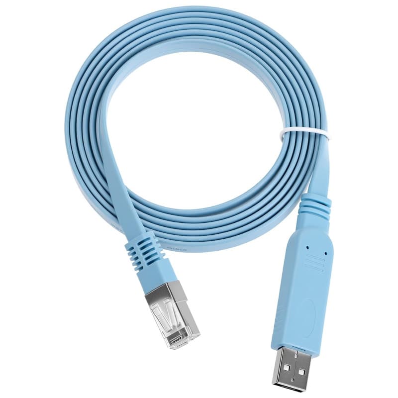 Câble Console USB QWORK 1,8 m - USB vers RJ45 pour Cisco - Image 1
