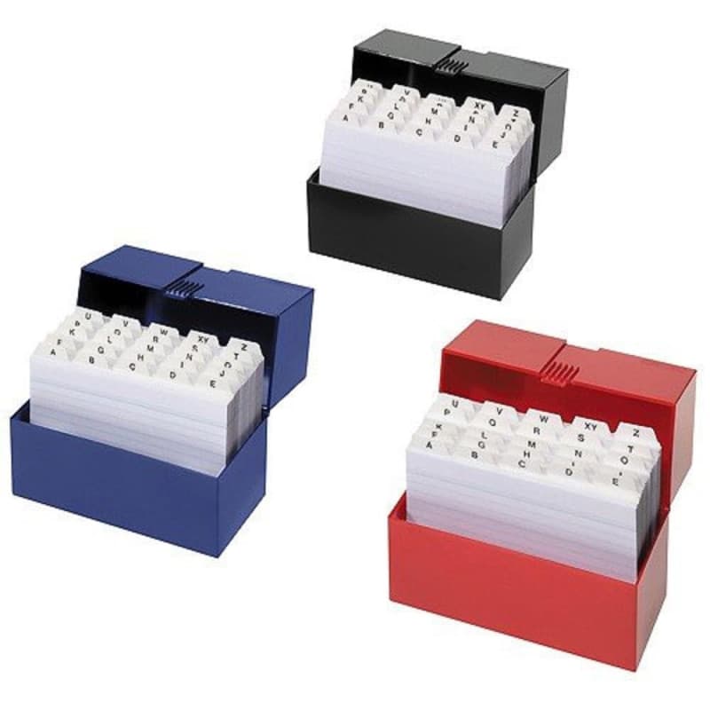 Boîte à fiches A6 herlitz avec 100 fiches blanches - Image 1