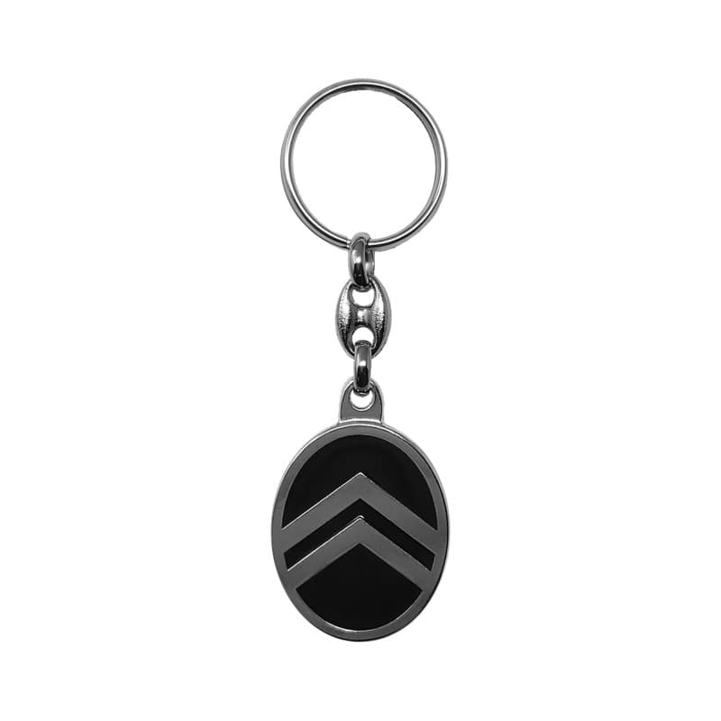 Porte-clés Citroën en métal noir - Accessoire officiel - Image 1