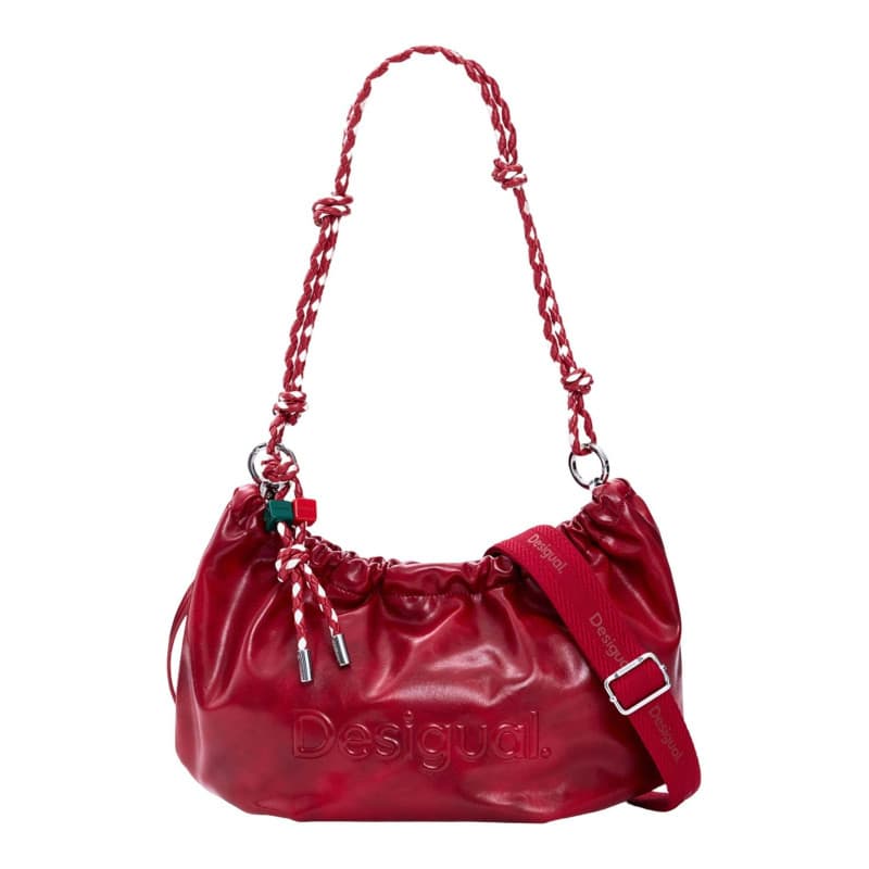 Sac à épaule Desigual Half Logo Waverly en rouge - Image 1