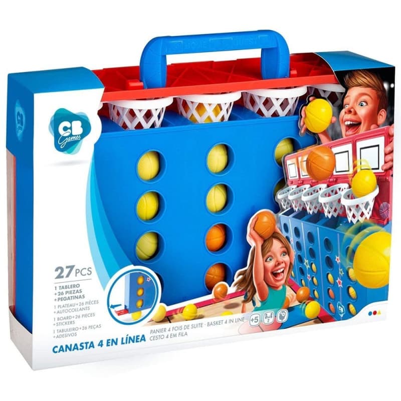 COLORBABY Jeu Panier Quatre en Ligne avec Autocollants - Image 1