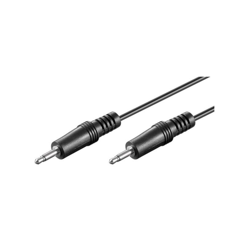 Câble Audio AUX Stéréo 3,5mm - 1,5m Noir - Image 1