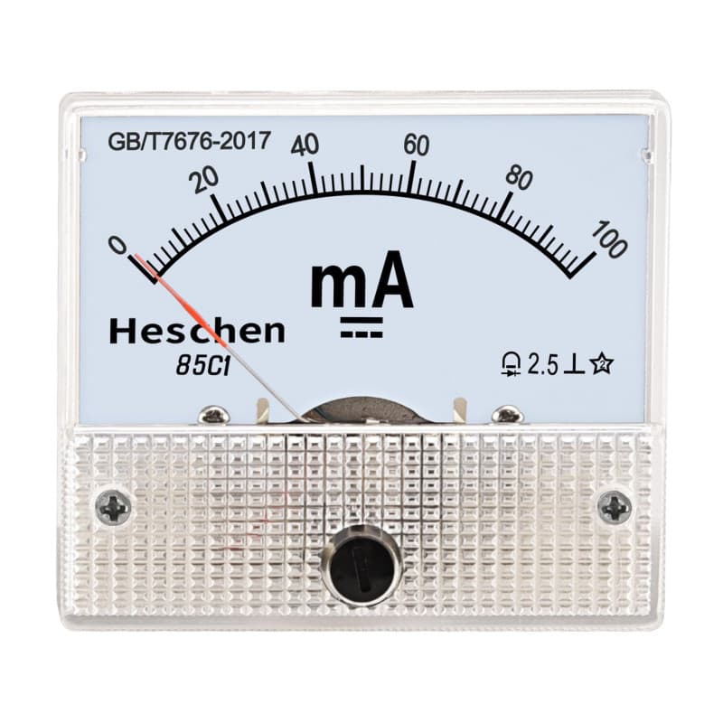 HUA Ampèremètre DC 0-100 mA Panneau Monté Blanc 85 C1 - Image 1