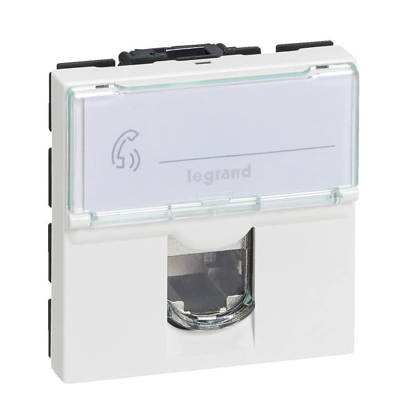 Prise RJ45 Multimédia Legrand Mosaic Catégorie 6 - Blanc - Image 1