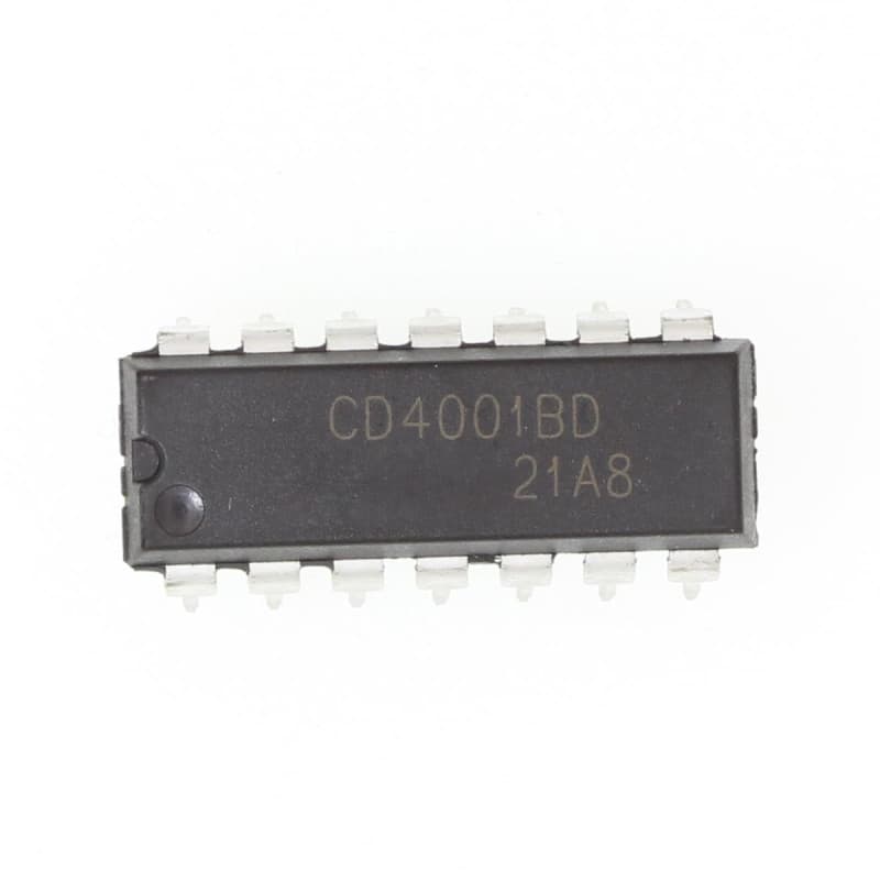 Pack de 10 Portes Logiques CD4001 DIP-14 HUABAN - Image 1