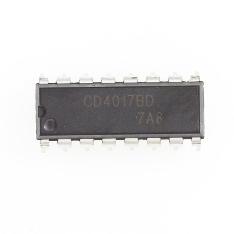 Pack de 10 Circuits Intégrés CD4017 DIP-14 HUABAN - Image 1
