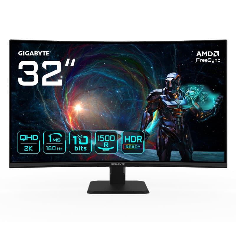 GIGABYTE GS32QCA Moniteur Gaming Incurvé 31,5" QHD 180Hz - Image 1