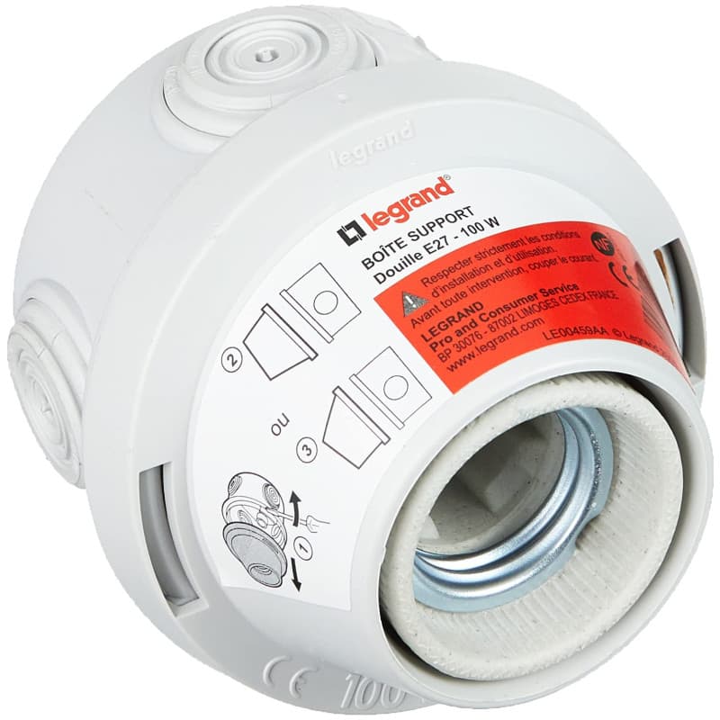 Douille E27 Étanche Legrand pour Applique - 100W Max - Image 1