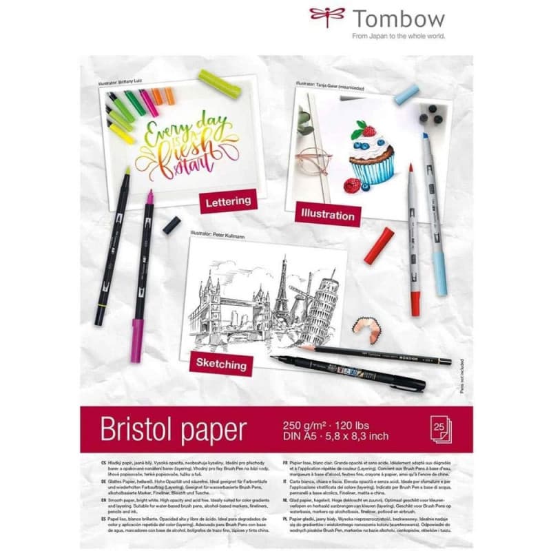 Bloc à dessin Bristol A5 250 g/m² - Tombow - Image 1