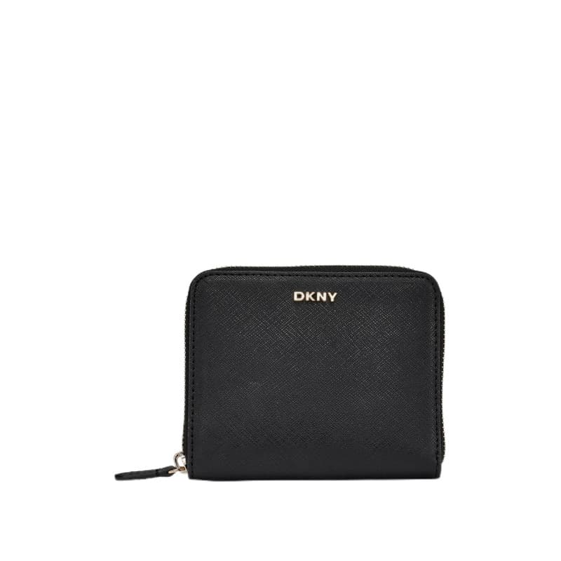 Sac à main DKNY Velita en cuir noir et doré - Image 1