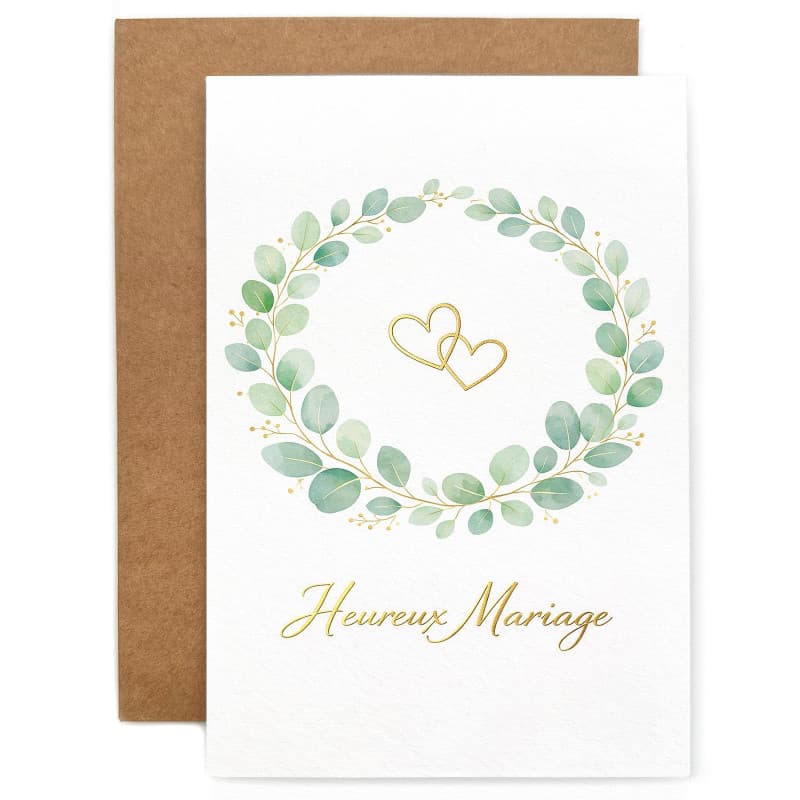 Carte de Mariage YISCOKO avec Enveloppe - Félicitations - Image 1