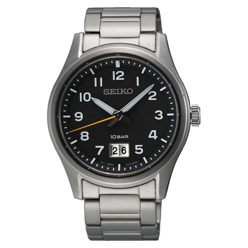 Montre Analogique Imperméable SEIKO avec Cadran Noir - Image 1
