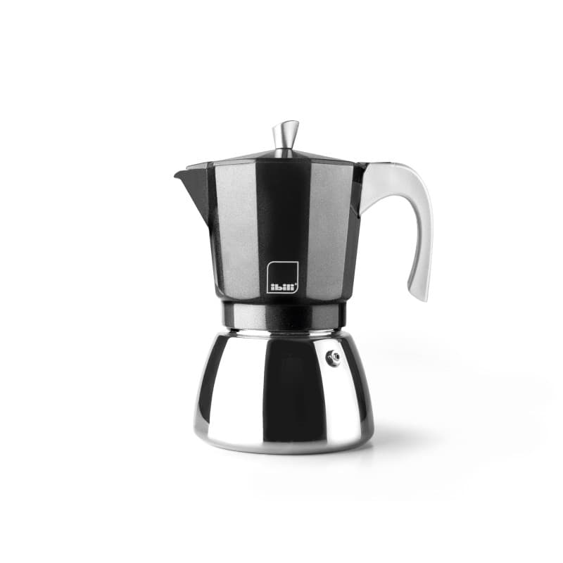 Cafetière IBILI Elba Noire 12 Tasses en Aluminium - Image 1