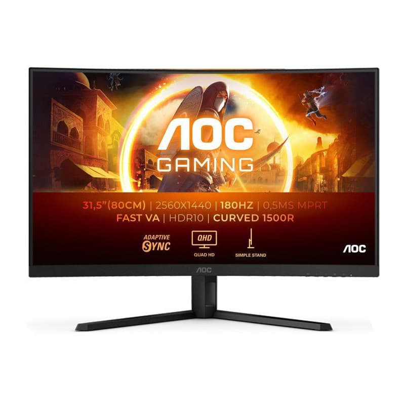 Écran PC Gamer Incurvé 32'' QHD 180Hz - AOC CQ32G4VE - Image 1