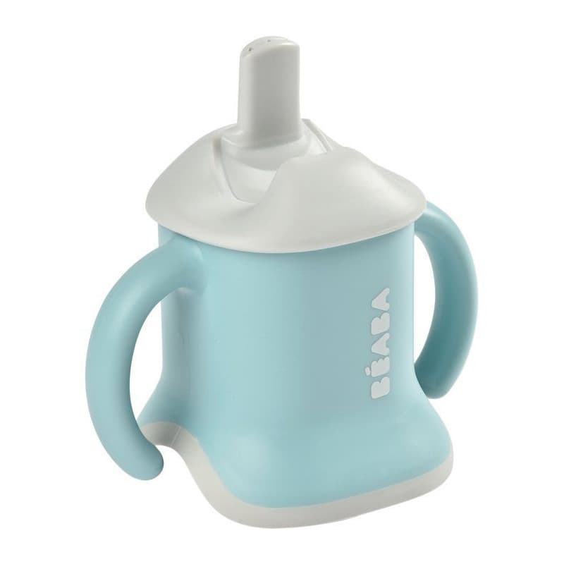 Tasse Evoluclip 3-en-1 BEABA - Apprentissage Bleu - Image 1