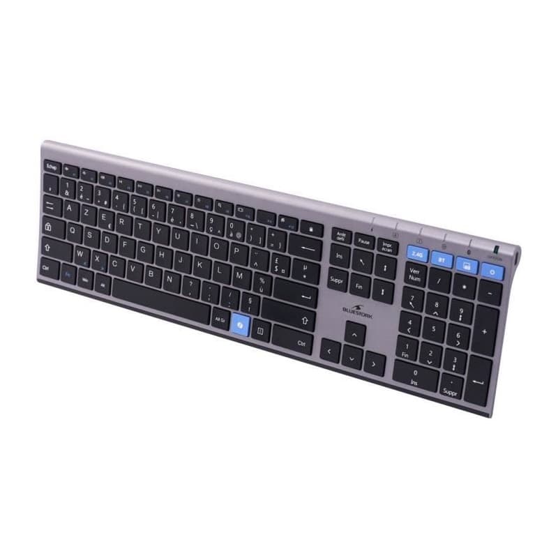 Clavier Sans Fil Élégant AZERTY en Métal - BLUESTORK - Image 1