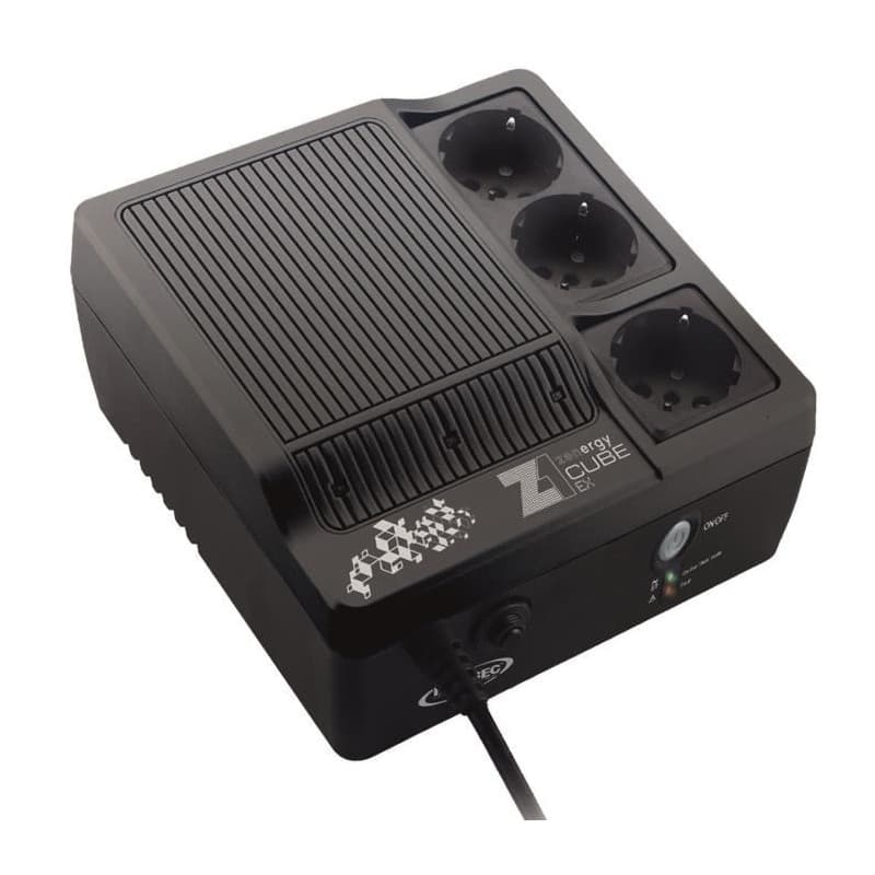 Onduleur 600 VA - Infosec - Z1 ZenCube EX 600 - Haute fréquence - 3 prises FR/SCHUKO - 66073 - Image 1