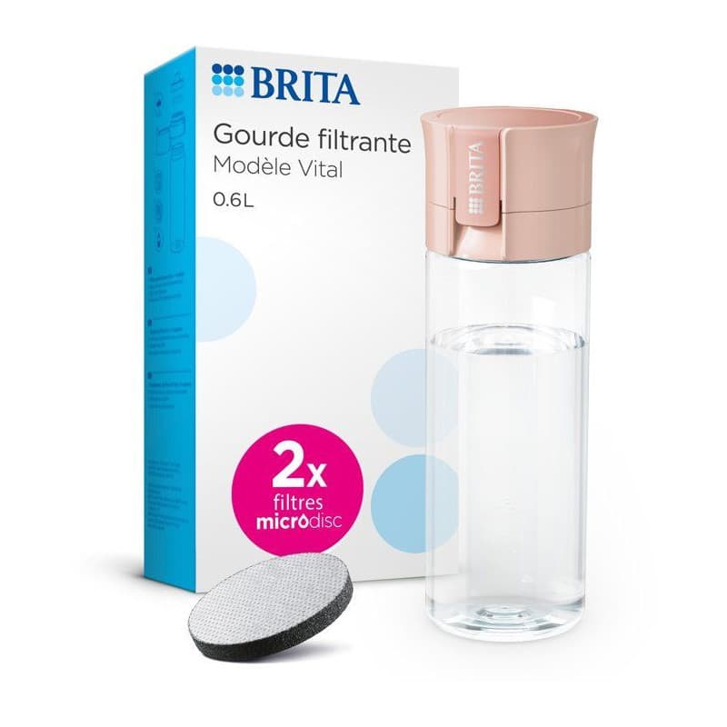 Gourde Filtrante BRITA Abricot avec 2 Microdiscs - Image 1