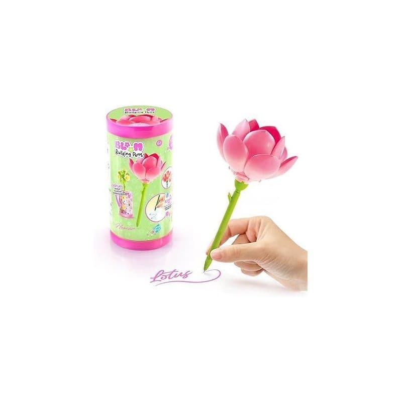 Stylo Fleur à Construire - Encre Pailletée et Parfumée - Image 1