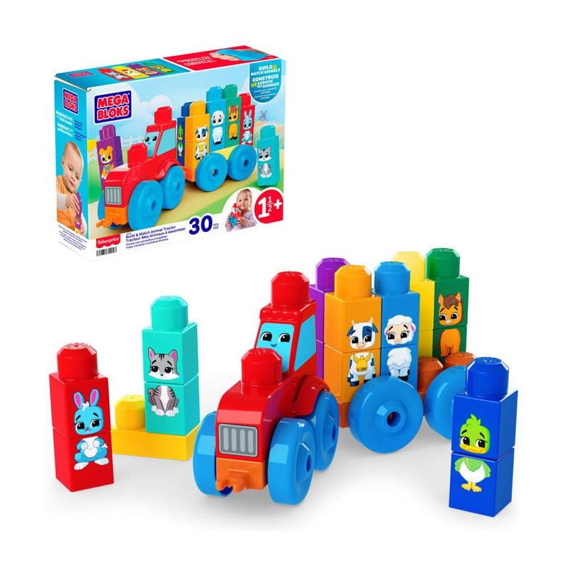 Tracteur des Animaux à Construire - Mega Bloks - Image 1