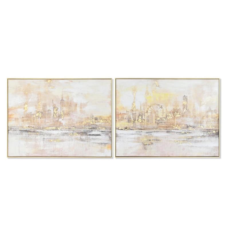 Cadre DKD Home Decor 80 x 3,5 x 60 cm New York Loft (2 Unités) - Image 1