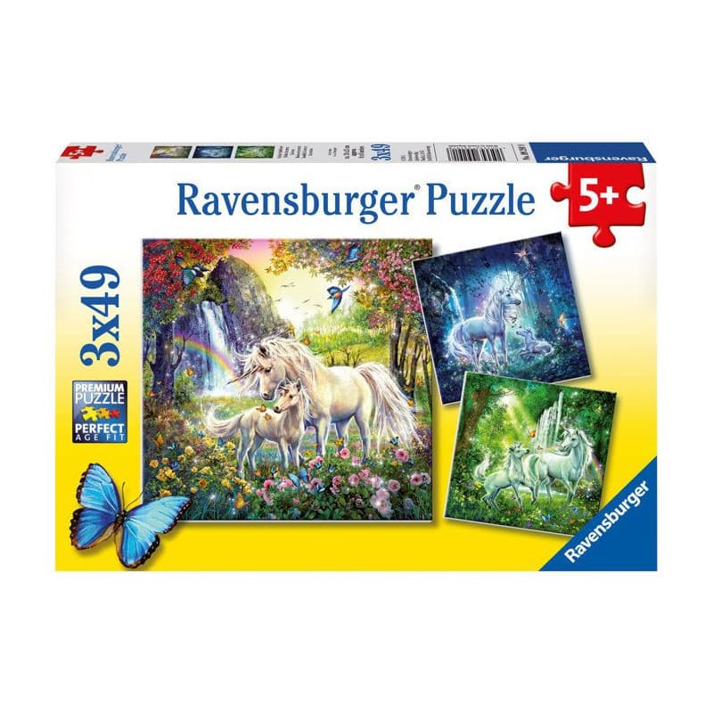Puzzle Les Licornes - 3 x 49 Pièces pour Enfants - Image 1