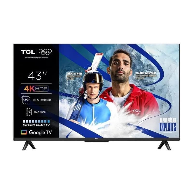 TCL 43P6K - Téléviseur LED 4K UHD 43" avec Google TV - Image 1