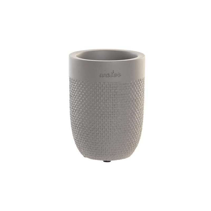 Verre DKD Home Decor Gris Ciment (8 x 8 x 10,5 cm) - Image 1