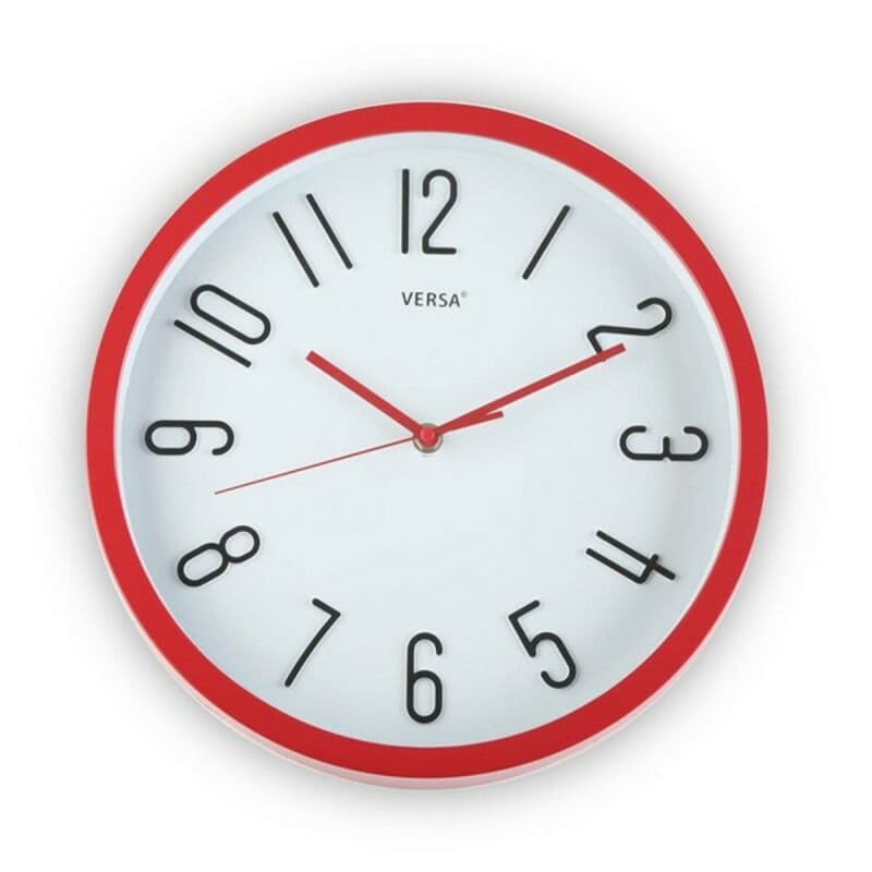 Horloge Murale Rouge Plastique (Ø 30 cm) - Image 1