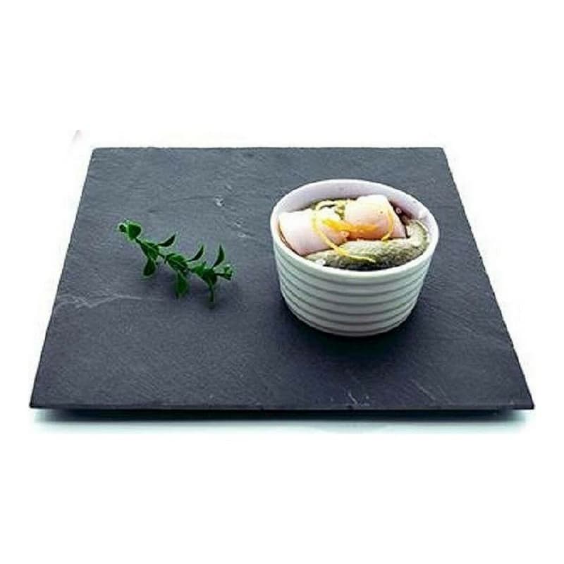 Plateau apéritif Noir Ardoise 30 x 0,5 x 30 cm - Image 1