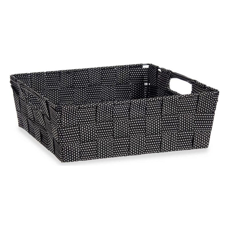 Panier Noir Tissu 23 x 8 x 27 cm - Image 1