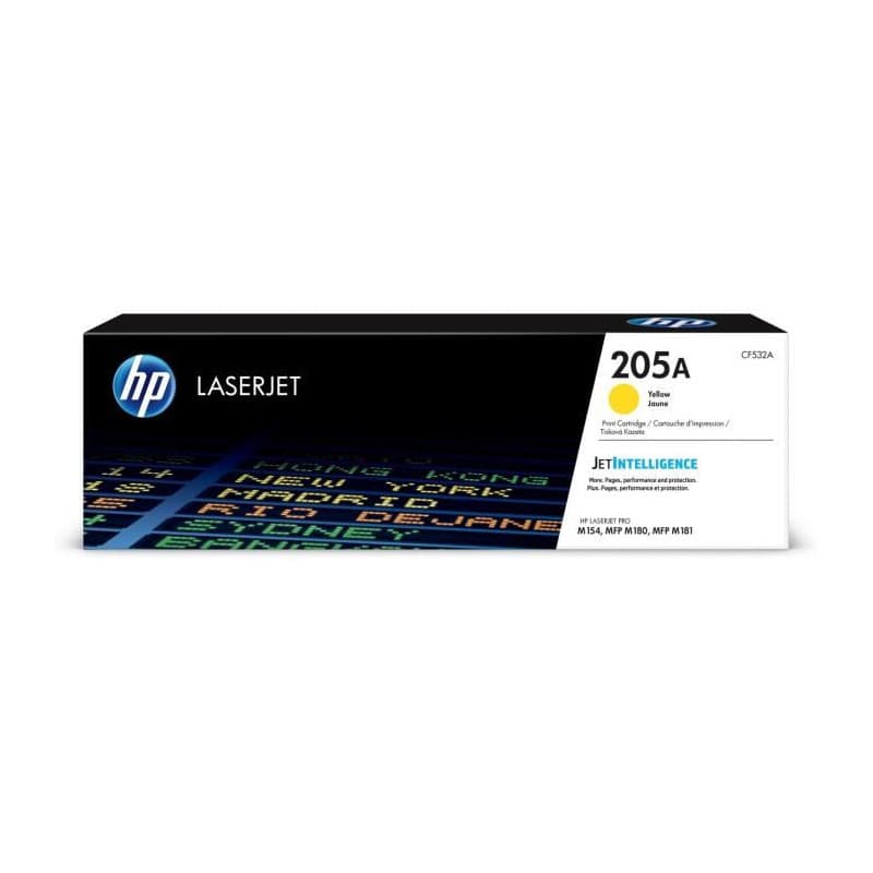 Cartouche de toner jaune HP 205A authentique pour HP Color LaserJet Pro M154/M180/M181 - Image 1