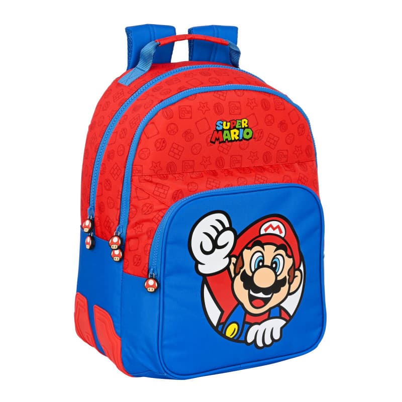 Cartable Super Mario Rouge Bleu (32 x 42 x 15 cm) - Image 1