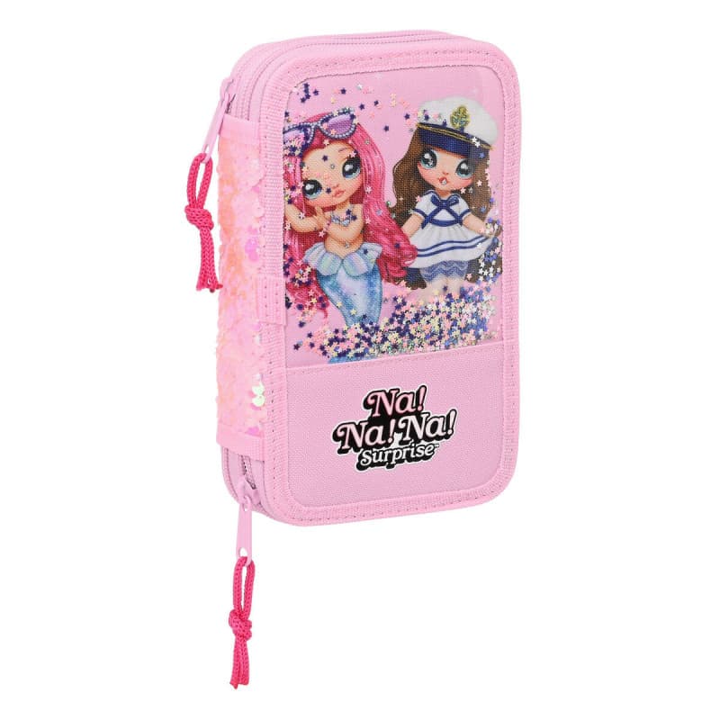 Plumier double Na!Na!Na! Surprise Sparkles Rose (28 Pièces) - Image 1