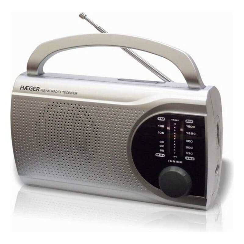 Radio AM/FM Haeger PR-BIB.004B Gris - Image 1