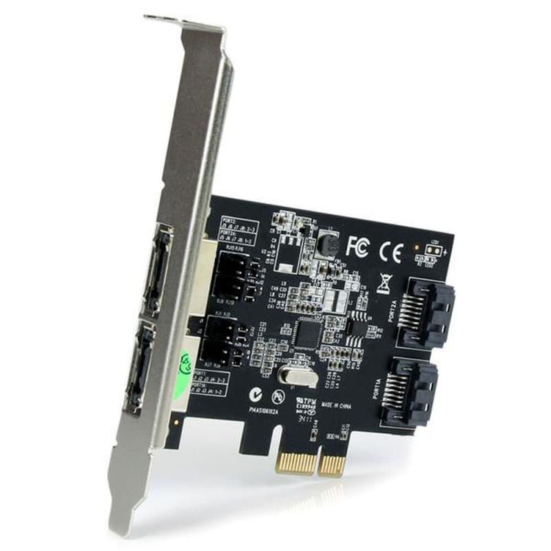 Startech.com Carte contrôleur PCI Express avec 2 ports SATA III interne et 2 ports eSATA externe - Image 1