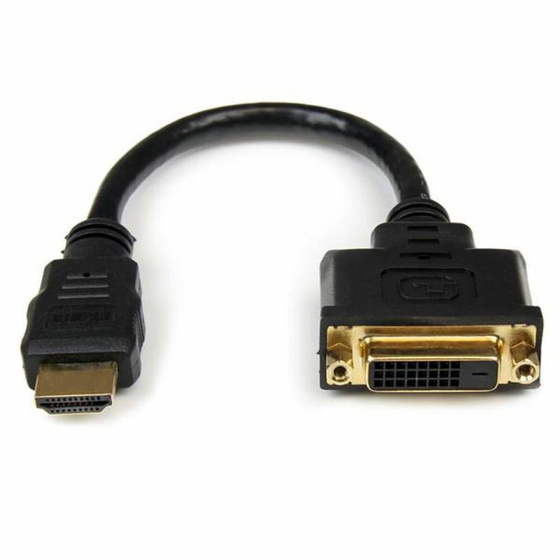 Startech.com Câble adaptateur vidéo HDMI vers DVI-D de 20 cm - HDMI mâle vers DVI femelle - Image 1