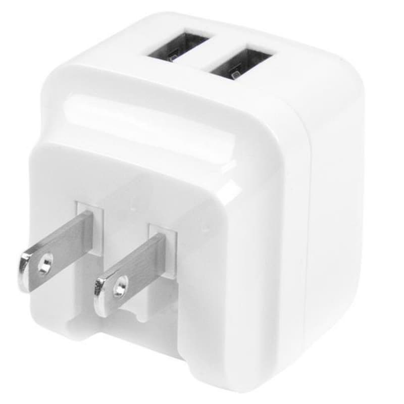 Startech.com Chargeur mural USB à 2 ports - Haute puissance 17W / 3,4A - Chargeur de voyage international - Blanc - Image 1