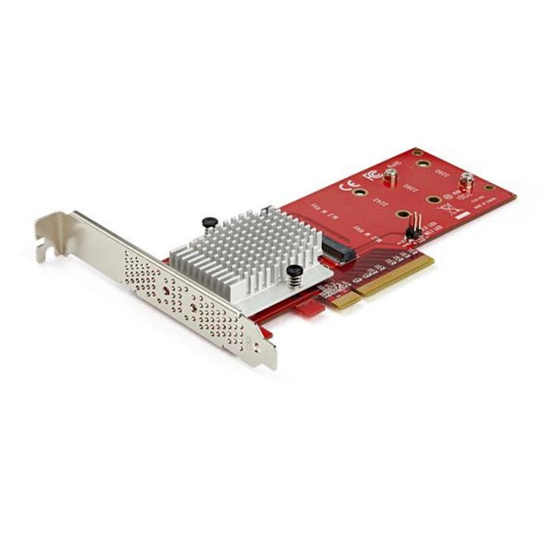 Startech.com Adaptateur PCIe 3.0 x8 vers double SSD M.2 NVMe - Image 1