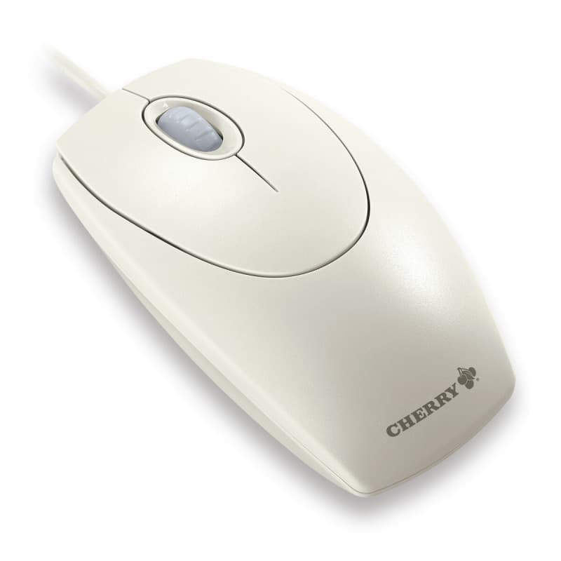 Cherry WHEELMOUSE OPTICAL Souris filaire, gris clair, PS2/USB - Image 1