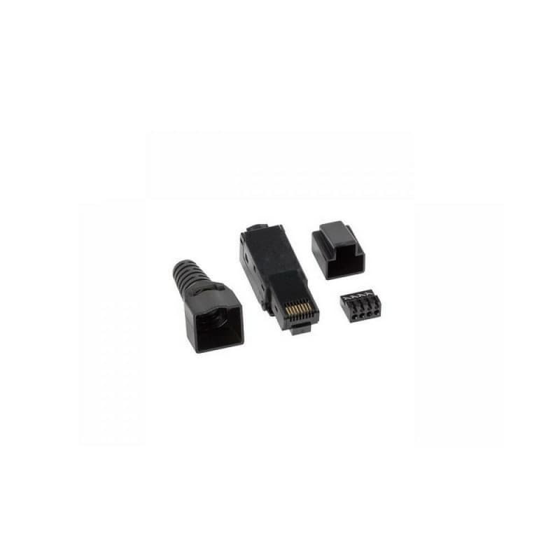 Connecteur 8P8C LAN CAT6 Lanberg PLU-6000TL Noir - Image 1