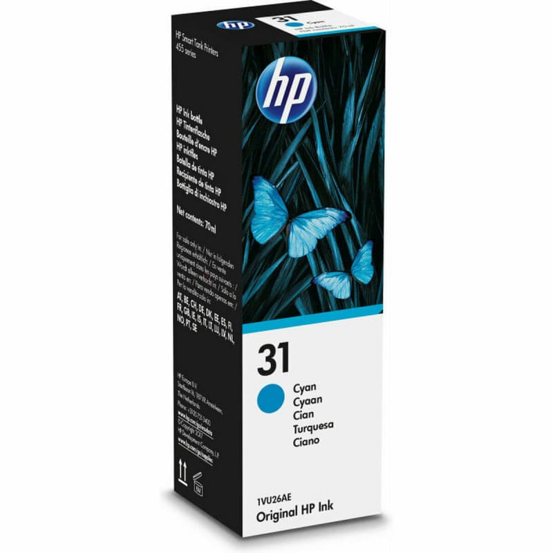 HP 31 70-ml Cyan Original Ink Bottle Originale - Image 1